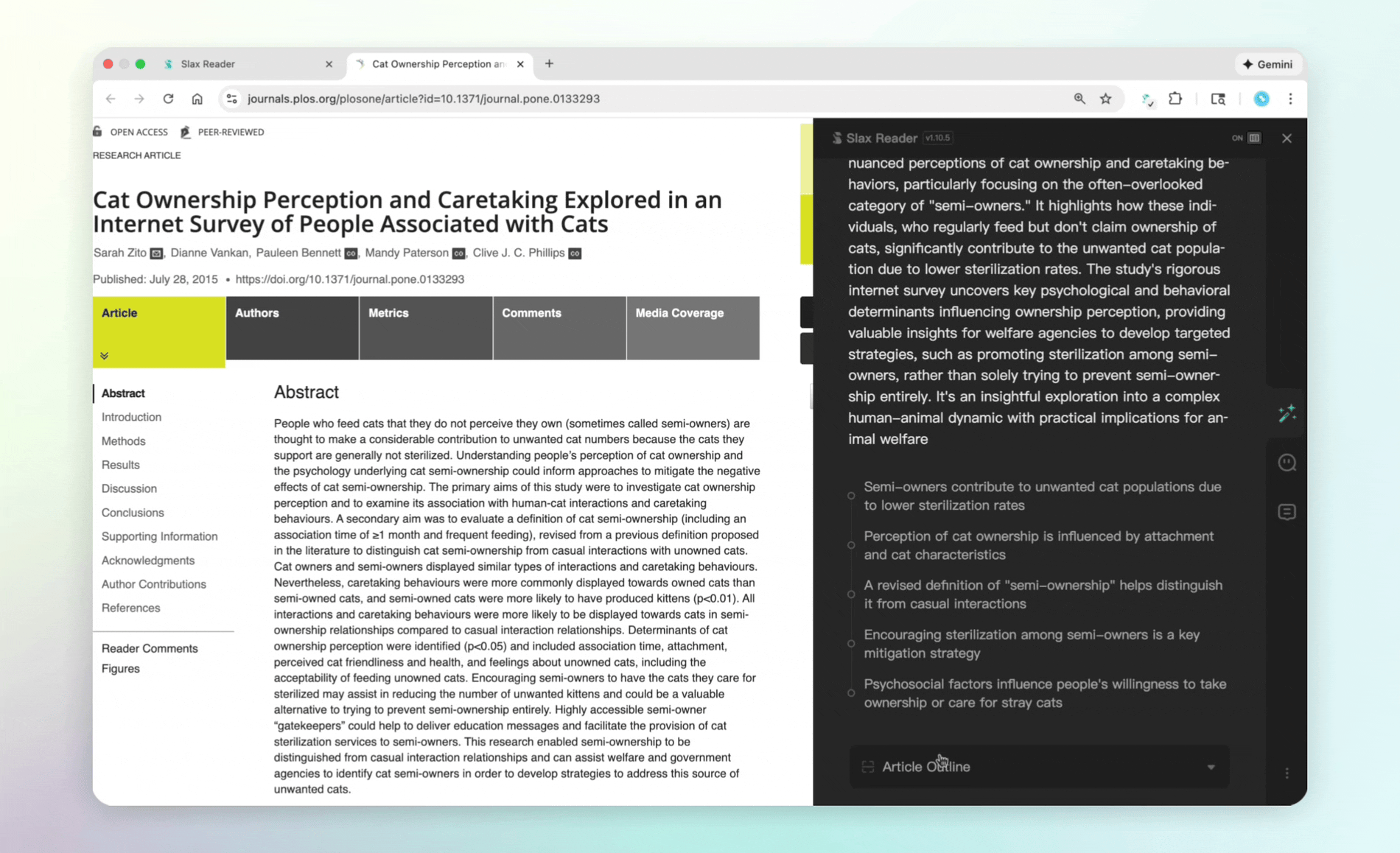 AI interactive outline: why Slax Reader is better than Instapaper for fast long-form navigation
